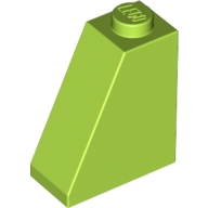Lego kostka (kostička) 2x1x2 sklon (šikmá) 65°, limetková (4537926, 6146962)